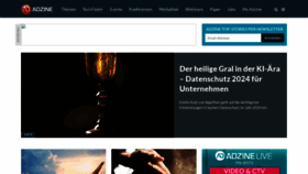 What Adzine.de website looks like in 2024 