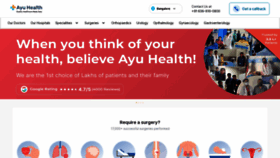 What Ayu.health website looks like in 2024 