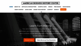 What Americanbusinesshistory.org website looks like in 2024 