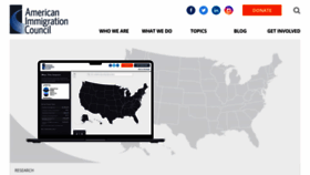 What Americanimmigrationcouncil.org website looks like in 2024 