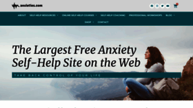 What Anxieties.com website looks like in 2024 