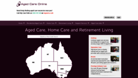 What Agedcareonline.com.au website looks like in 2024 
