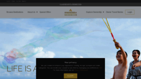 What Anantaravacationclub.com website looks like in 2024 