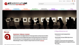 What Arthistoricum.net website looks like in 2024 