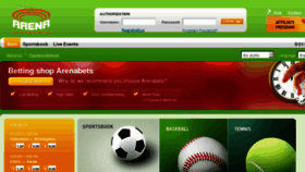 What Arenabets.com website looked like in 2011 (12 years ago)