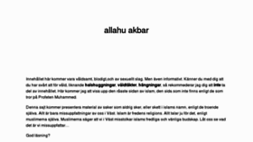 What Allahuakbar.se website looked like in 2011 (13 years ago)