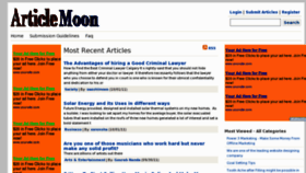 What Articlemoon.com website looked like in 2011 (12 years ago)