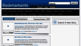 What Bookmarksinfo.com website looked like in 2012 (12 years ago)