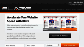 What Blaze.io website looked like in 2012 (12 years ago)