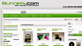 What Bunnets.com website looked like in 2012 (12 years ago)