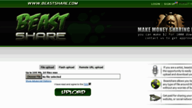 What Beastshare.com website looked like in 2012 (12 years ago)