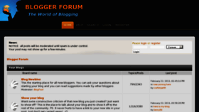 What Bloggerforum.com website looked like in 2012 (12 years ago)