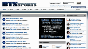 What Btnsports.com website looked like in 2012 (12 years ago)