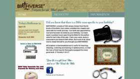 What Birthverse.com website looked like in 2012 (11 years ago)