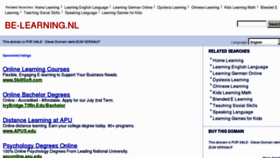 What Be-learning.nl website looked like in 2012 (11 years ago)