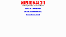 What Blazemonger.com website looked like in 2011 (13 years ago)