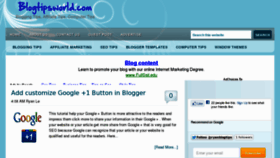 What Blogtipsworld.com website looked like in 2012 (11 years ago)