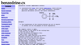 What Benzedrine.cx website looked like in 2012 (11 years ago)