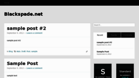 What Blackspade.net website looked like in 2012 (11 years ago)
