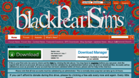 What Blackpearlsims.com website looked like in 2012 (11 years ago)