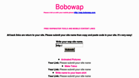 What Bobowap.com website looked like in 2012 (11 years ago)