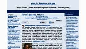 What Become-a-nurse.com website looked like in 2012 (11 years ago)