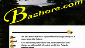 What Bashore.com website looked like in 2012 (11 years ago)