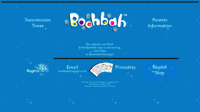 What Boohbah.tv website looked like in 2012 (11 years ago)