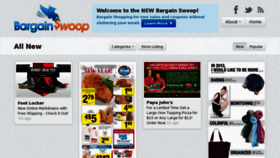 What Bargainswoop.com website looked like in 2012 (11 years ago)