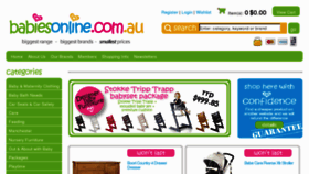 What Babiesonline.com.au website looked like in 2013 (11 years ago)