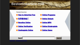 What Bestonlinearticle.com website looked like in 2013 (12 years ago)