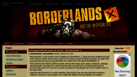 What Borderlandsx.com website looked like in 2013 (11 years ago)