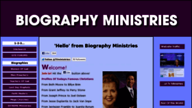 What Biographyministries.com website looked like in 2013 (11 years ago)