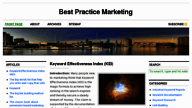 What Bestpracticemarketing.com website looked like in 2013 (11 years ago)