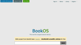 What Bookos.org website looked like in 2013 (10 years ago)