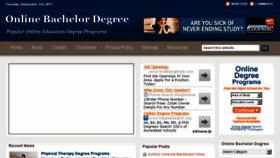 What Bachelordegreeplus.com website looked like in 2013 (10 years ago)