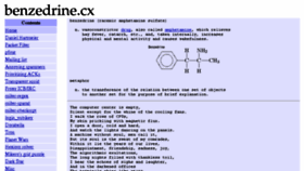 What Benzedrine.cx website looked like in 2013 (10 years ago)