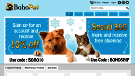What Bohopet.com website looked like in 2013 (10 years ago)