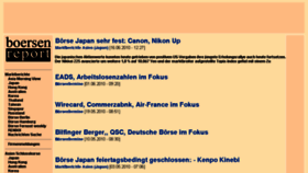 What Boersenreport.de website looked like in 2013 (10 years ago)