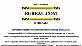 What Bureau.com website looked like in 2013 (10 years ago)