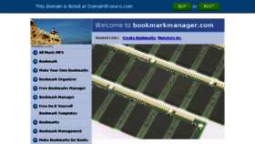 What Bookmarkmanager.com website looked like in 2013 (10 years ago)
