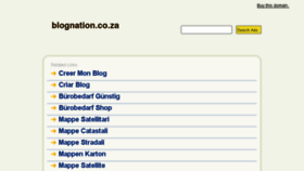 What Blognation.co.za website looked like in 2013 (10 years ago)