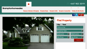 What Bramptonhomessale.ca website looked like in 2013 (10 years ago)