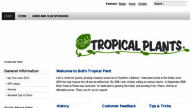 What Bobstropicalplants.com website looked like in 2013 (10 years ago)