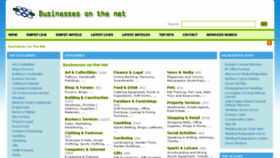 What Businessesonthenet.co.uk website looked like in 2013 (10 years ago)