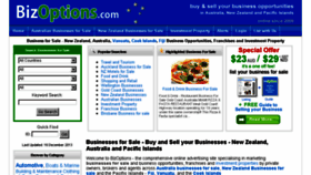 What Bizoptions.com website looked like in 2013 (10 years ago)