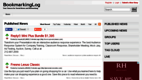 What Bookmarkinglog.com website looked like in 2014 (10 years ago)