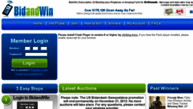What Bidandwin.com website looked like in 2014 (10 years ago)