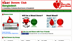 What Blooddonorsbd.com website looked like in 2014 (10 years ago)