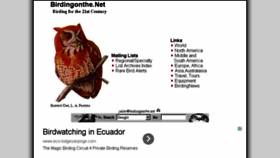 What Birdingonthe.net website looked like in 2014 (10 years ago)